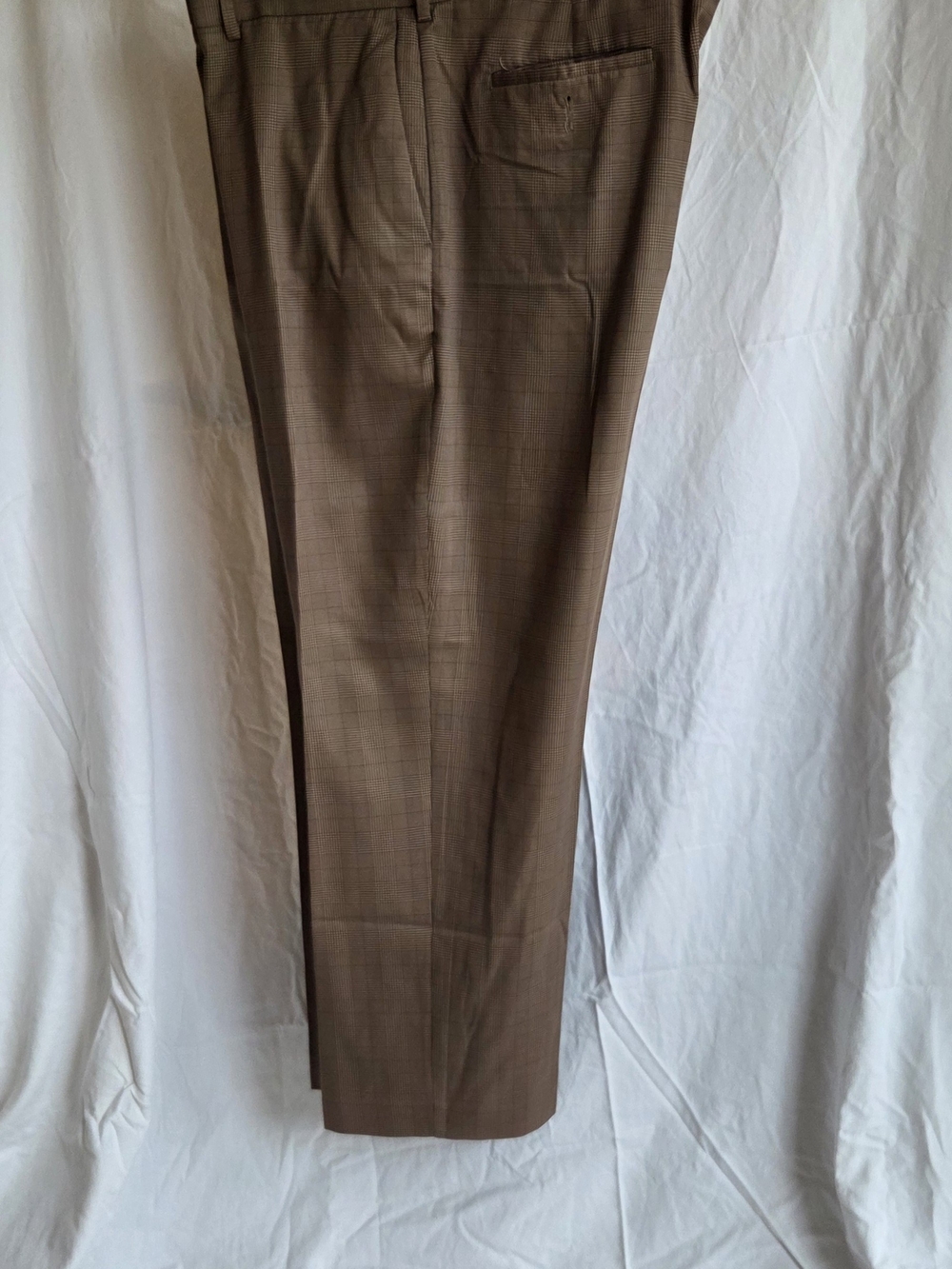 Ben Hogan Performance Men's Plaid Brown Checked Pants Size 42x30
